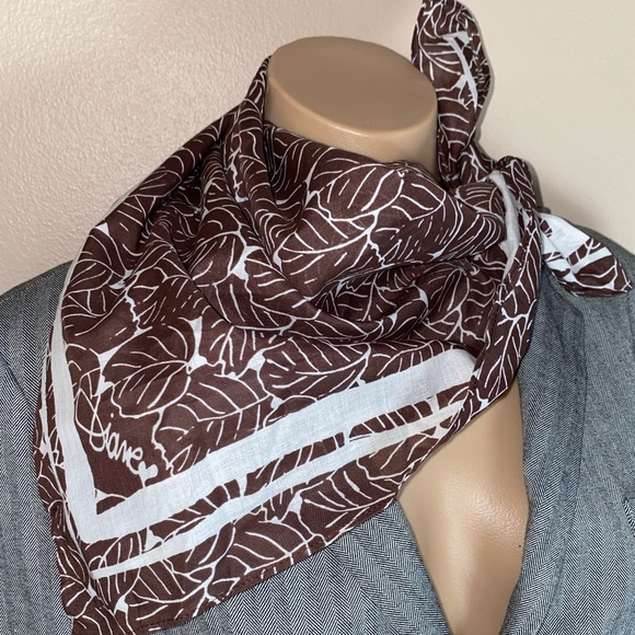 Diane Von Furstenberg DVF Sheer Cotton Square Scarf Bandana NO TAG